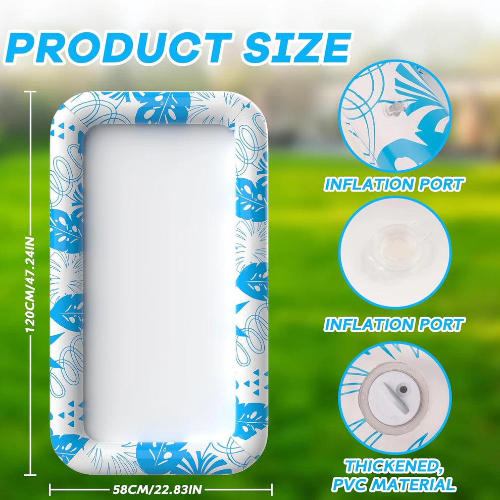 Thickened Inflatable PVC Mat | 120x58cm Portable Outdoor Pad | Multi-Purpose Water Play & Picnic Cushion